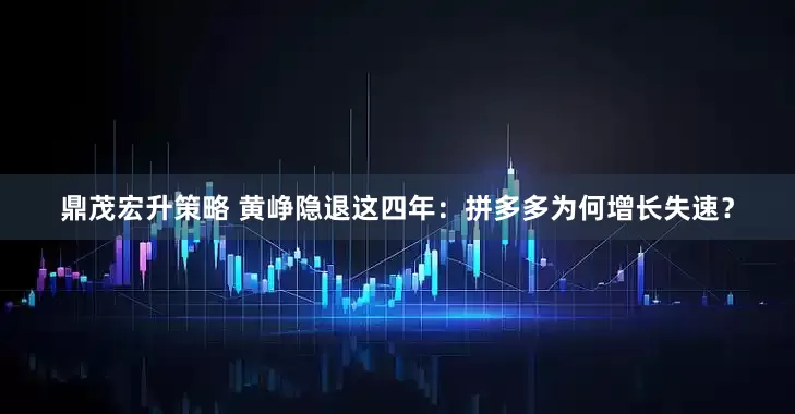 鼎茂宏升策略 黄峥隐退这四年：拼多多为何增长失速？